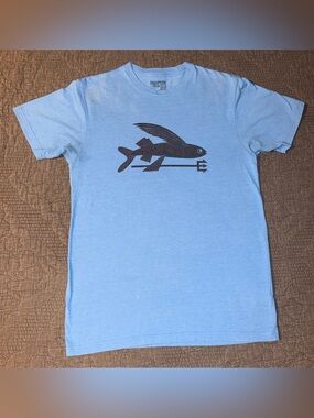 Patagonia Flying Fish Slim Fit T-Shirt Radar Blue Men’s Size-M